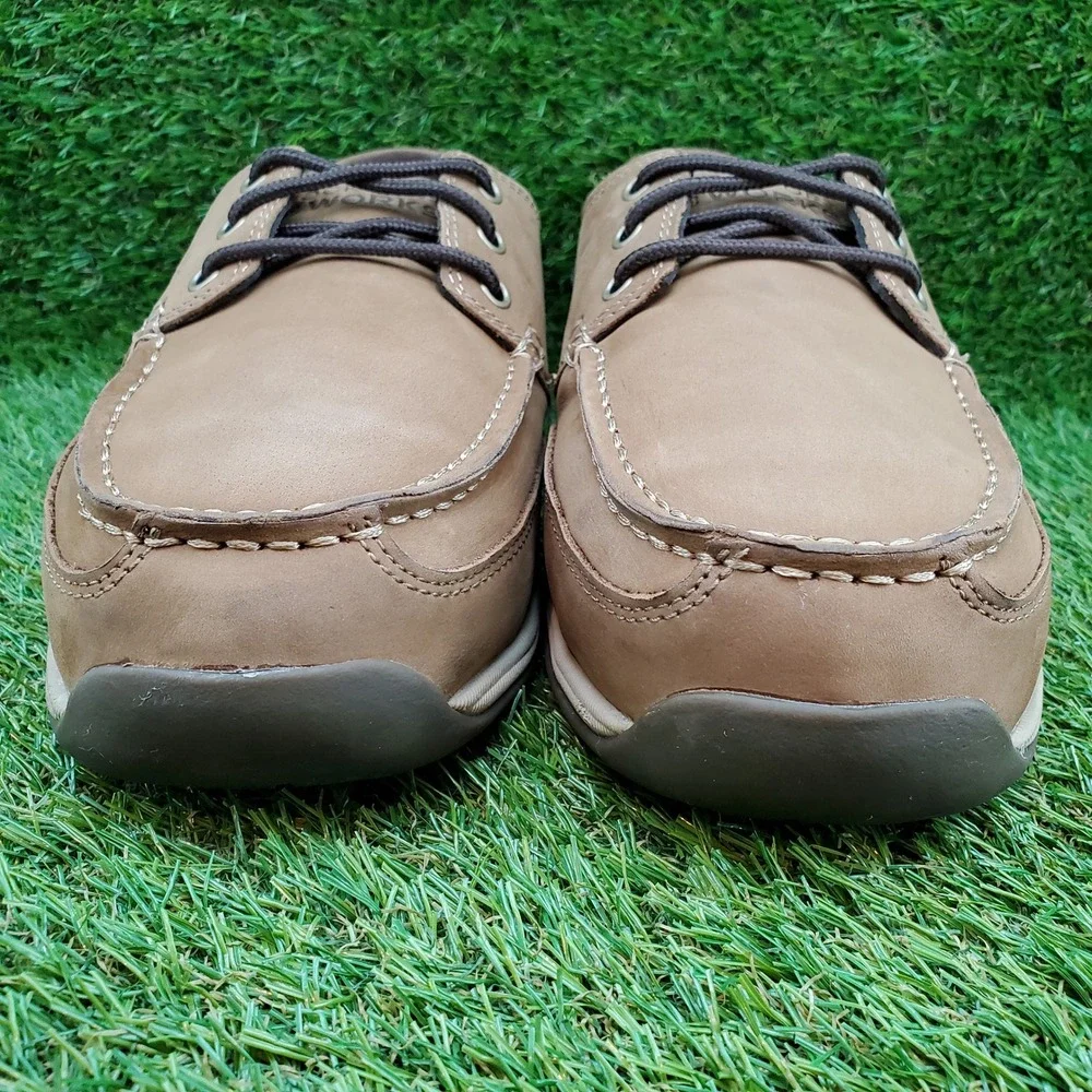 Rockport Works‎ Sailing Club 10.5 WIDE Men's Steel Toe Work Boat Shoes Brown